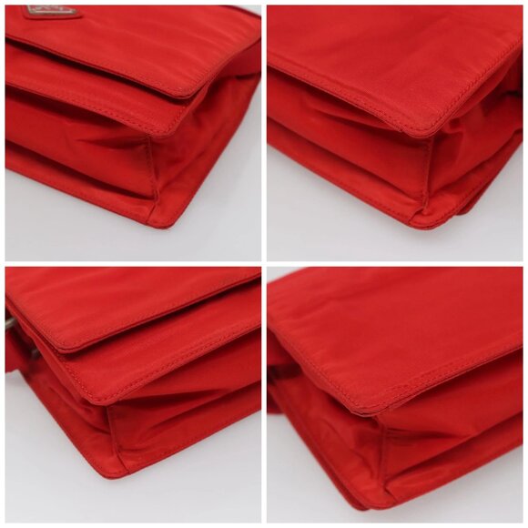 PRADA Shoulder Bag Nylon Red Auth 137444 - Picture 14 of 16